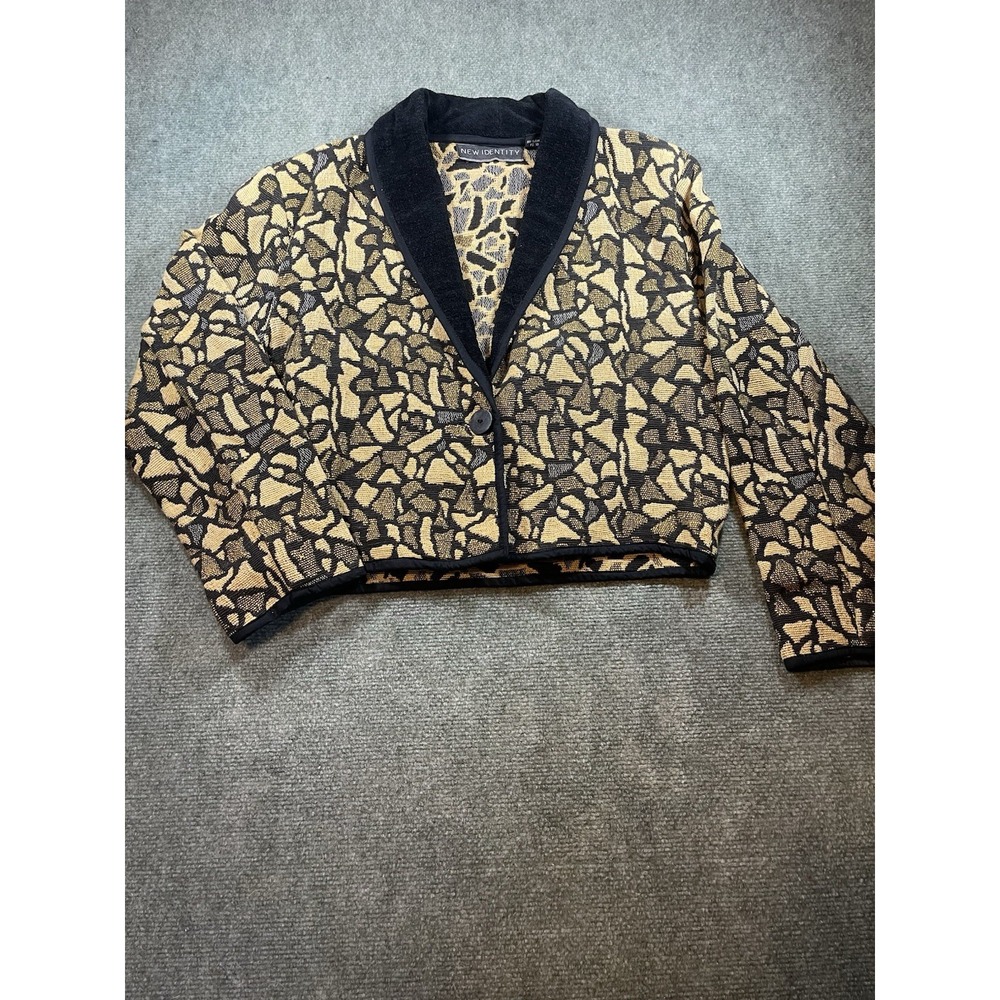 Vintage 90's Tapestry Broken Glass One-Button Casual  Jacket L